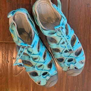 Keen Womens river hiking sandals size 9. Aqua and gray.